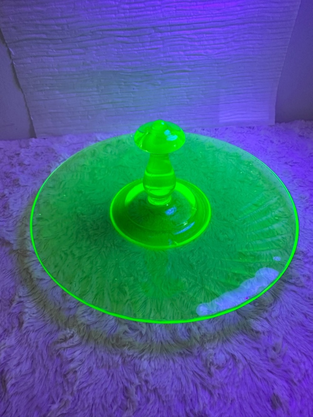 Vintage Anchor Hocking Uranium Glass Serving Piece